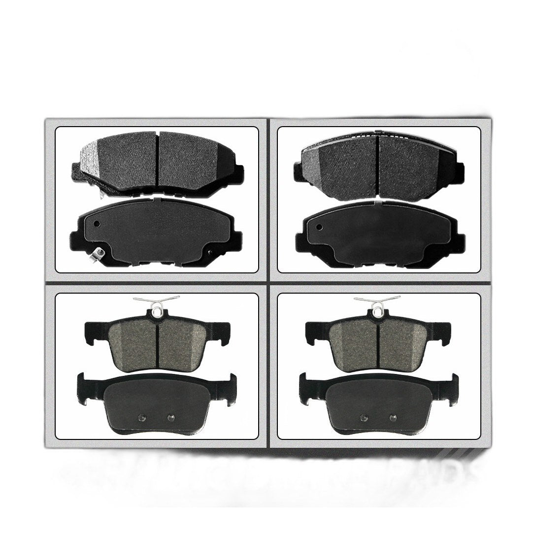 Front & Rear Ceramic Brake Pads Set For 2016 2017 2018 2019 - 2021 Honda Civic