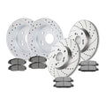 Front Rear Drilled Rotors Brake Pads Kit for 2013-2016 2017 Honda Accord EX EX-L