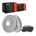 FRONT BRAKE KIT for 98-05 BLAZER S10 JIMMY DRILLED SLOTTED ROTORS & CERAMIC PADS