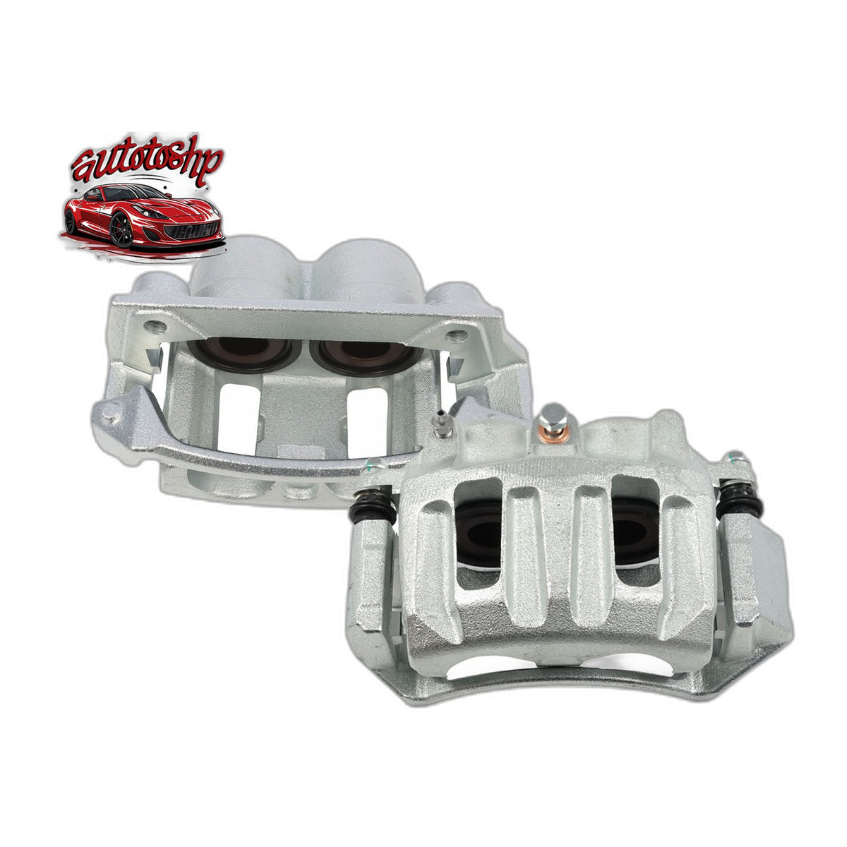 Front Driver Passenger Brake Calipers with Bracket For Ford F-150 1999-2003 Pair