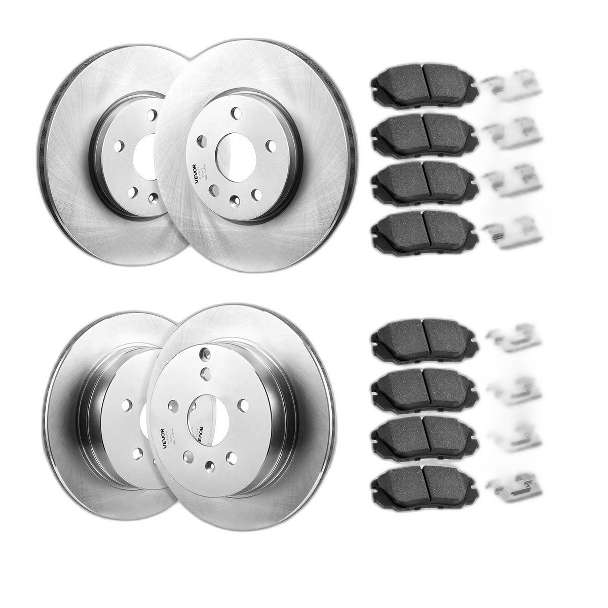 Front & Rear Ceramic Brake Pads & Rotors Kit for 2010-2017 Chevrolet Equinox