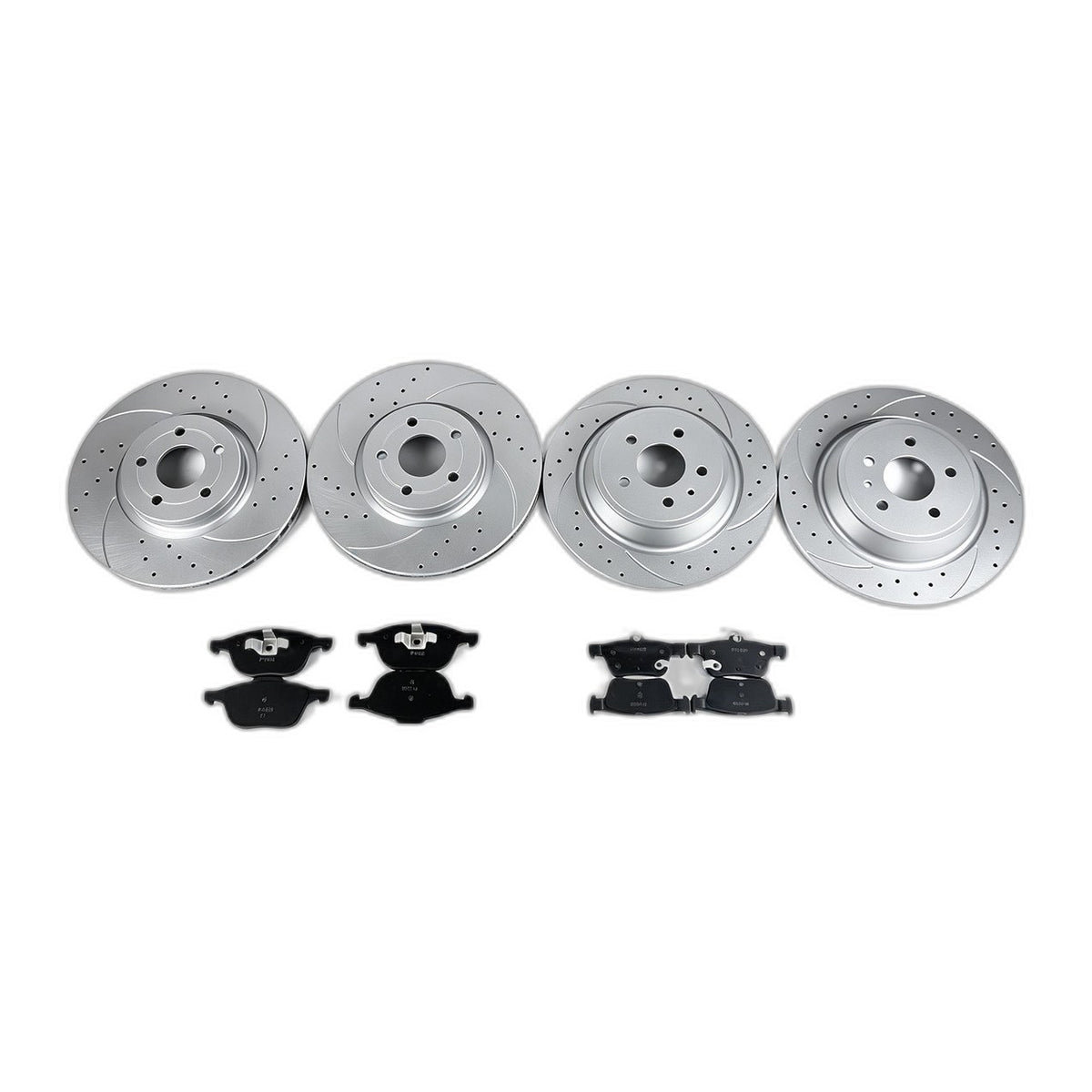 Drilled Brake Rotors Ceramic Pads Kit Front & Rear For 2017-2019 Ford Escape MKC