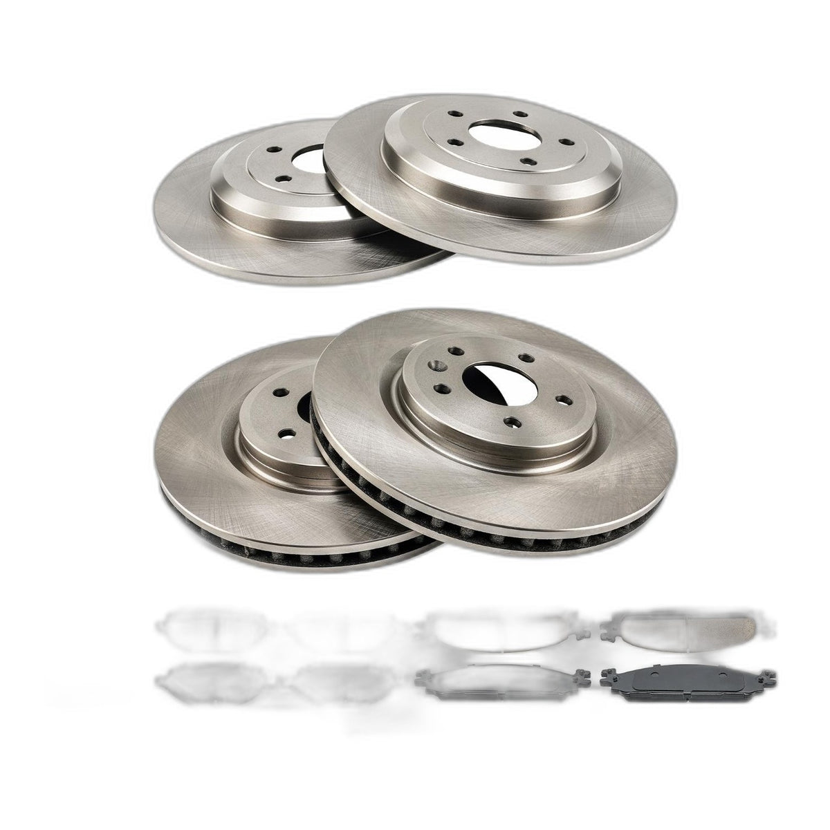 Front Rear Brake Rotors & Pads Kit Fits Ford Explorer Taurus Flex