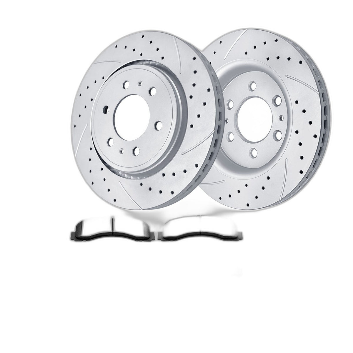 Front Brake Rotors and Pads for Ford Expedition F-150 Lincoln Navigator Slotted