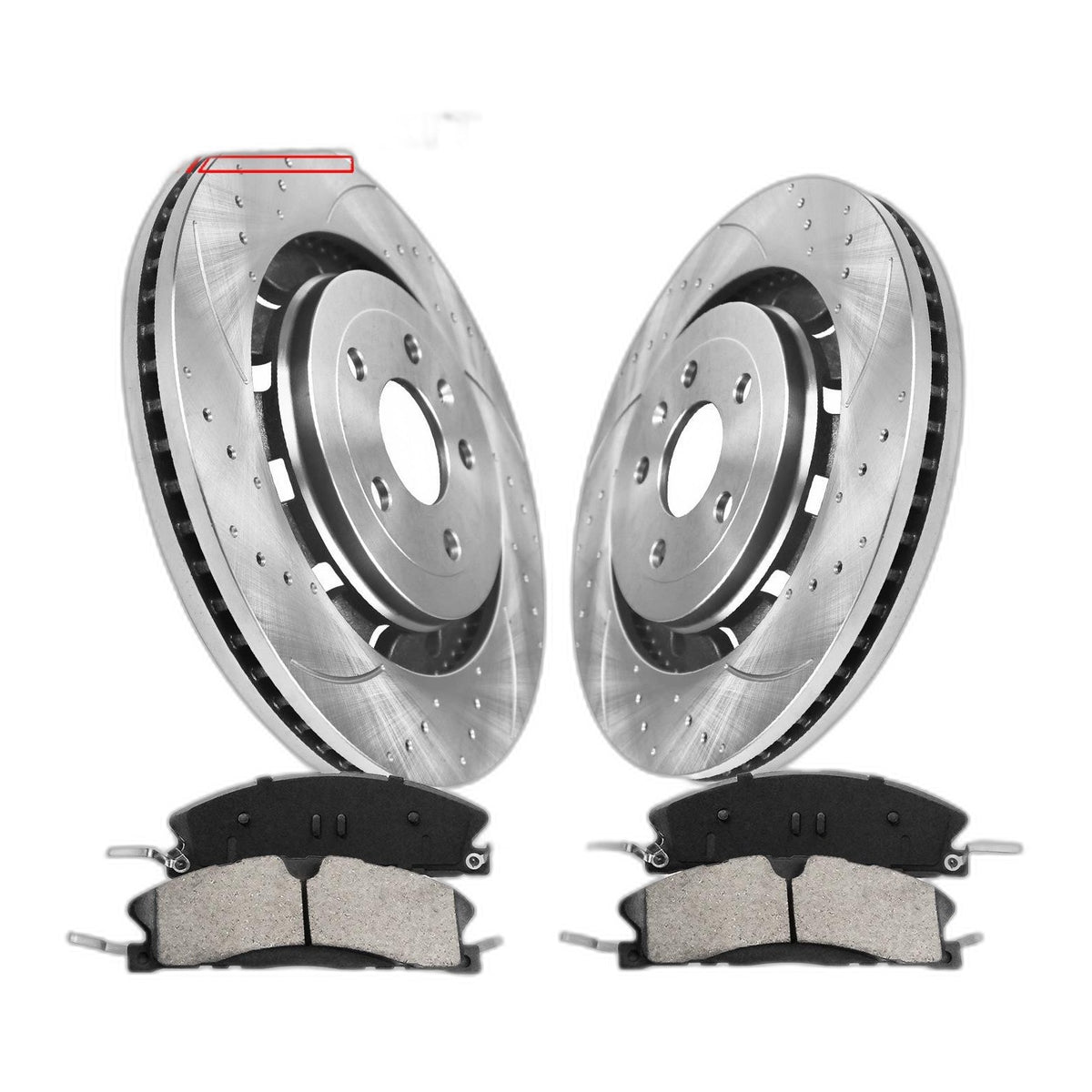 Front Brake Rotors + Ceramic Pads Kits for Ford Explorer 2013-2019 5 Lug 352mm