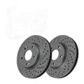 Front Drilled Slotted Brake Rotors Pair for Hyundai, Kona 2018-2023, FWD L4 2.0L