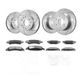Front Rear Brake Rotors&Pads Kit for 2014-2018 Chevy Silverado Gmc Sierra 1500