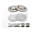 Front Rear Drilled Slotted Brake Rotors Pads Kit for Ford Explorer 2015-2018