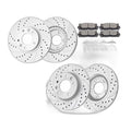for MKZ Mazda 6 Ford Fusion Front Rear Brakes and Rotors Brake Pads Disc Kit