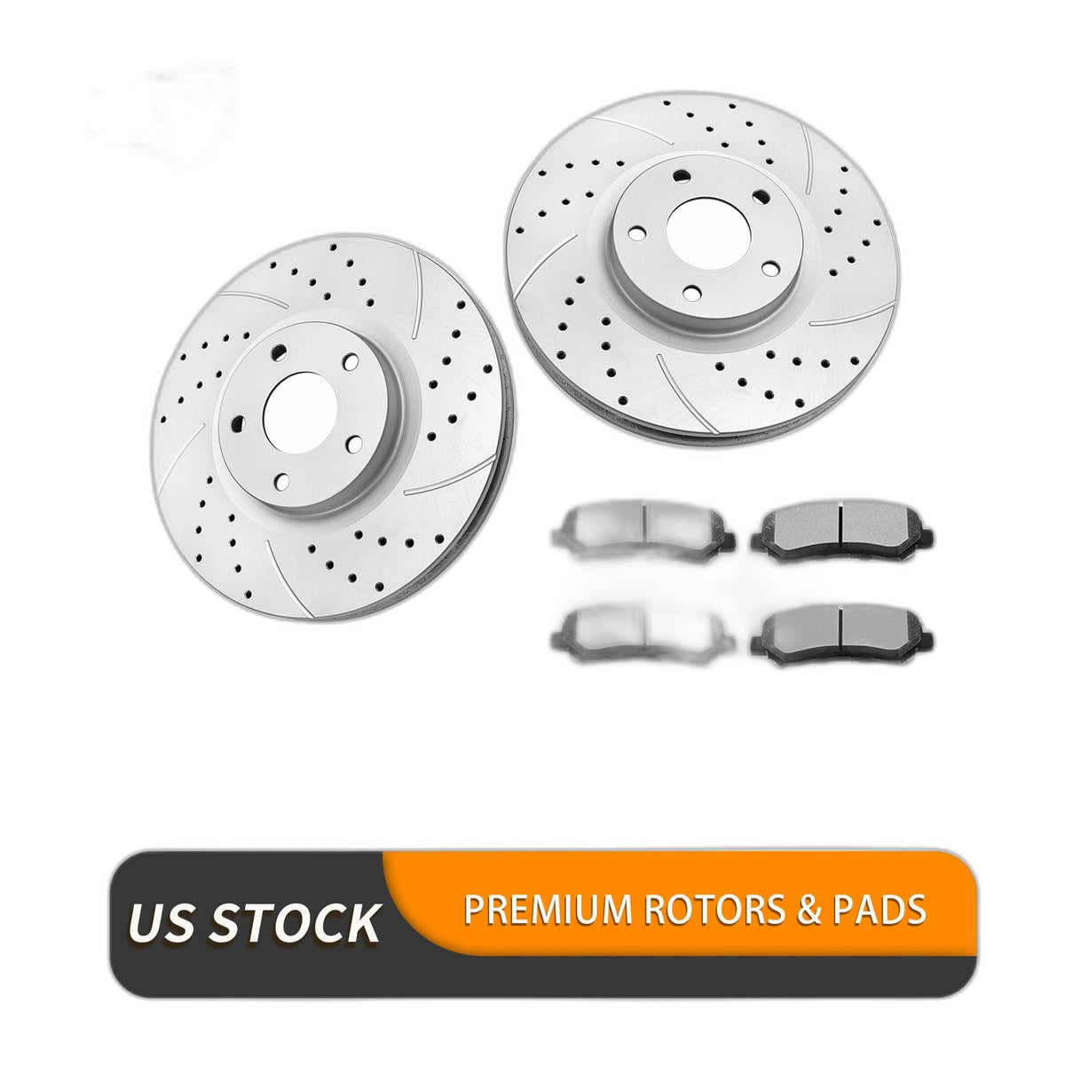 Front Brake Rotors Ceramic Pads Kit for Nissan Maxima 2009-2023 Drilled Slotted
