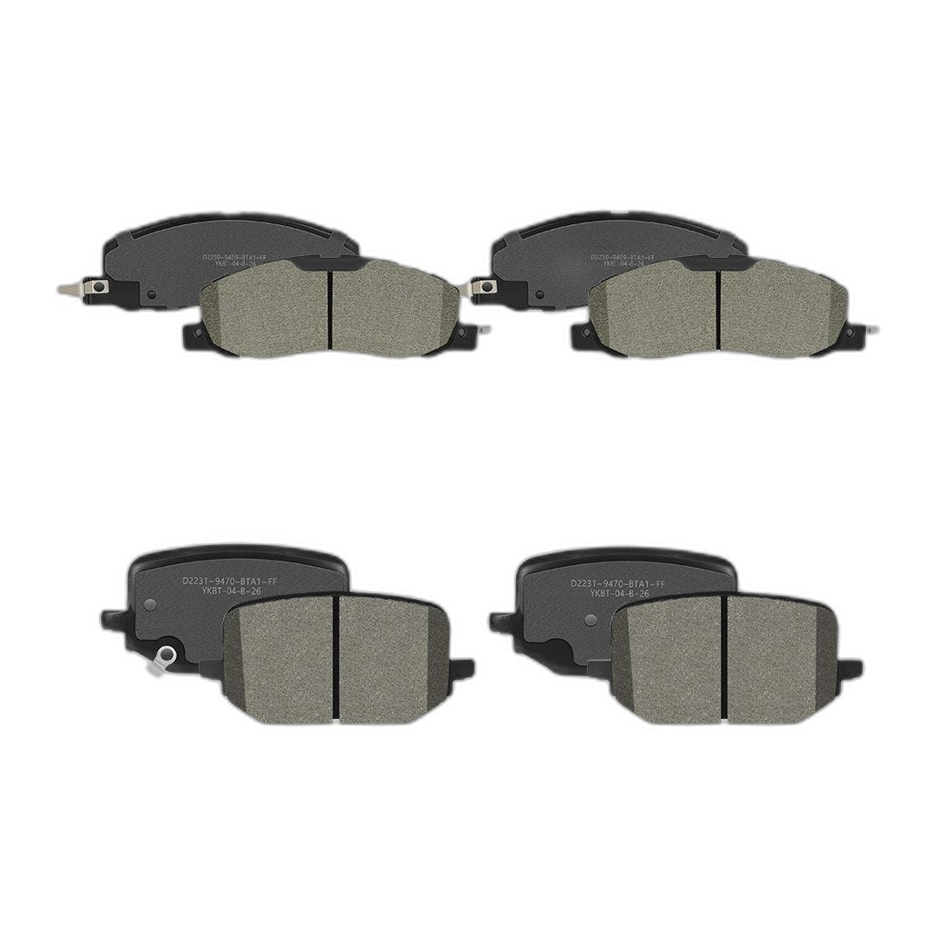 Front & Rear Ceramic Brake Pads Set for 2020 2021 2022-2025 Lincoln Aviator GAS