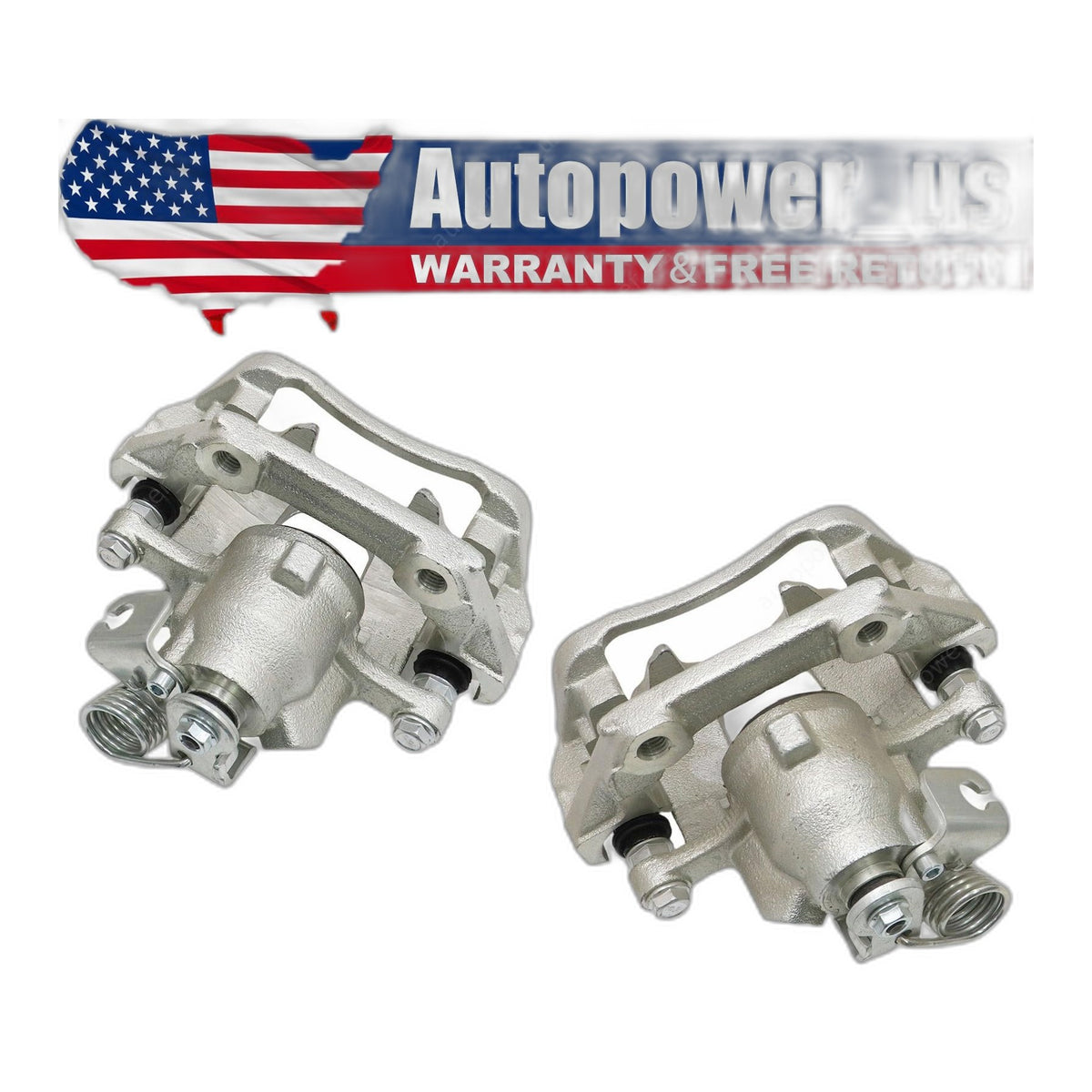 Rear Brake Calipers With Bracket Pair For 2013-2019 Ford Taurus 11-19 Explorer