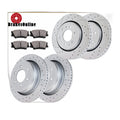 Front Rear Brake Rotors Pads Kit for Ford F-150 2010-11 Slotted Drilled Brakes