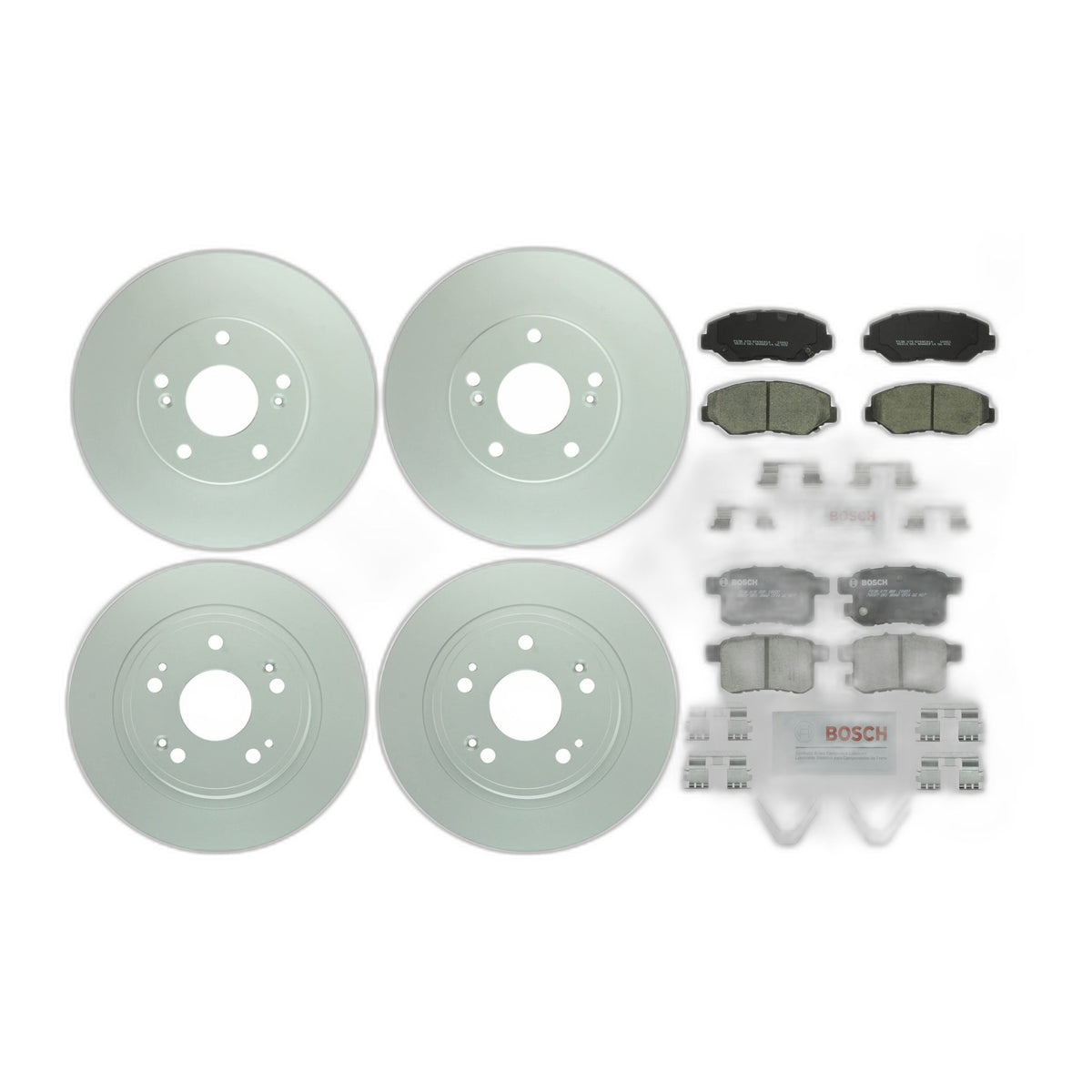 Bosch Front & Rear 281mm Brake Kit Disc Rotors Pads For Honda Accord 2.4 L4 Gas