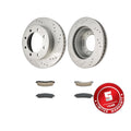 Front Brake Rotors+Front Brake Pads Fits 05-07 F-250/F-350 6.0L 05-10 F-250 5.4L