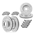 Front Rear Drilled Brake Rotors Pads Kit for Ford F-150 F150 2012 2013 2014-2018