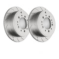 REAR Brake Rotors Pads Kit for LX570 Toyota Tundra Slotted Drilled Brakes