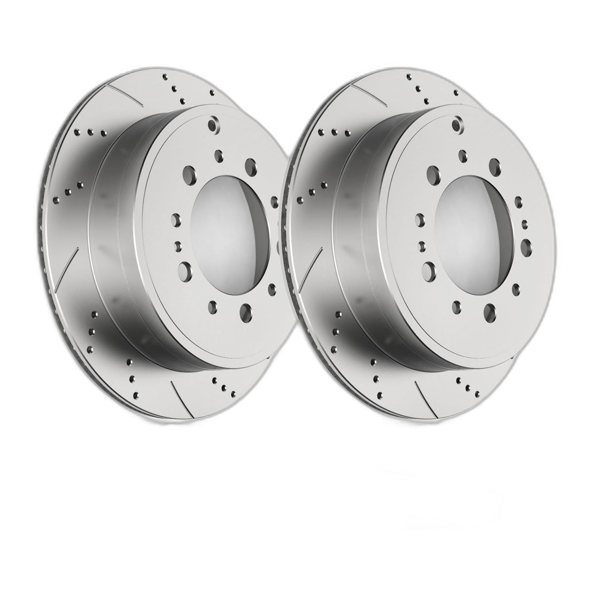 REAR Brake Rotors Pads Kit for LX570 Toyota Tundra Slotted Drilled Brakes