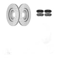 AWD Front Rear Drilled Brake Rotors & Ceramic Pads for Ford Edge Lincoln MKX