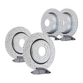 Front and Rear Brake Rotors Pads Kit for Ford F-150 12-20 Slotted Drilled Brakes
