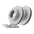 Front Disc Rotors + Ceramic Brake Pads Kit For Ford F-250 F-350 F-450 Super Duty