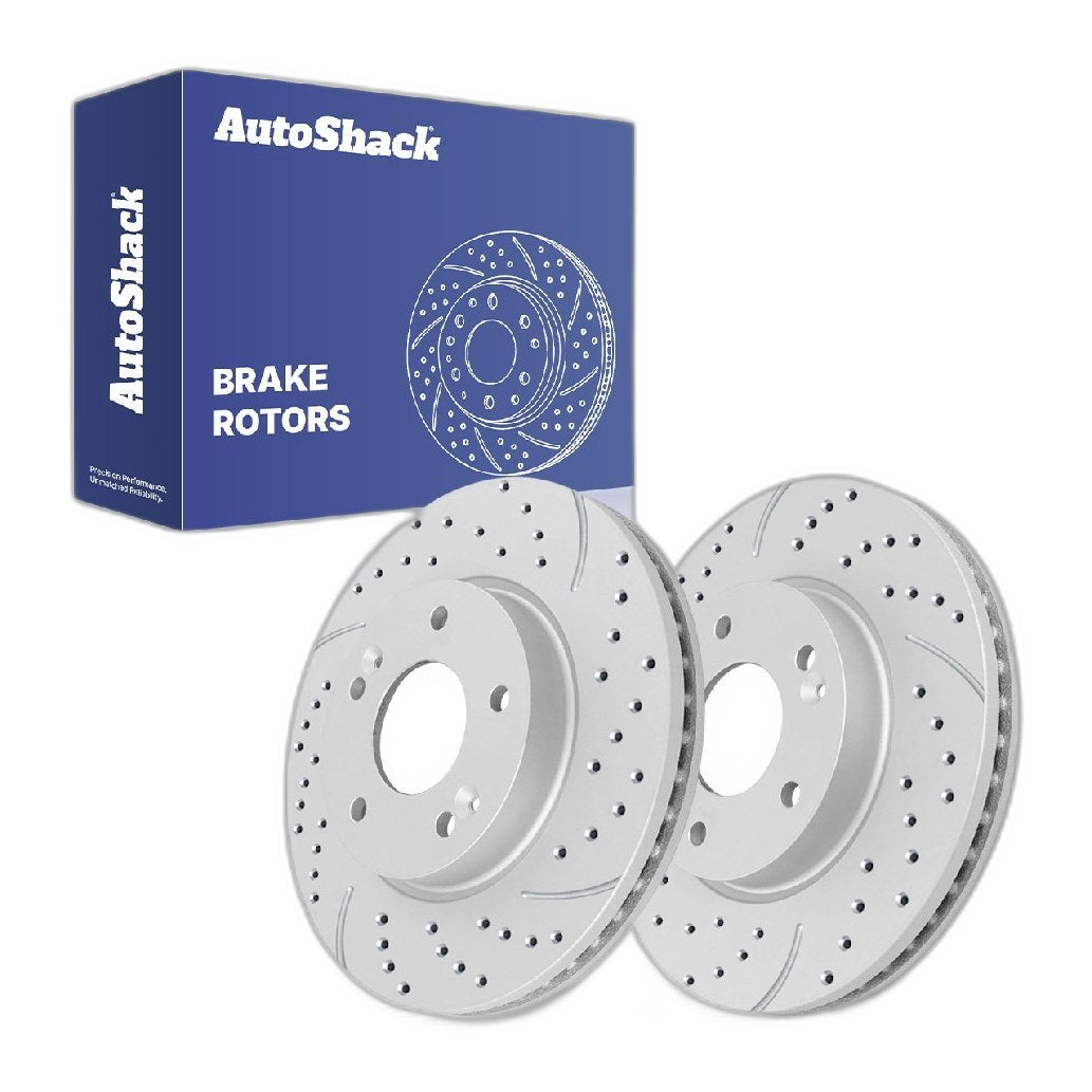 Front Drilled Slotted Brake Rotors Pair for Hyundai Elantra 2012
