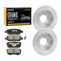 Rear Drilled Disc Brake Rotors Ceramic Pads Kit for Jeep Compass Patriot Lancer