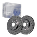 Front Drilled Slotted Brake Rotors Pair for Chevy, Equinox EV 2024-2025, AWD FWD