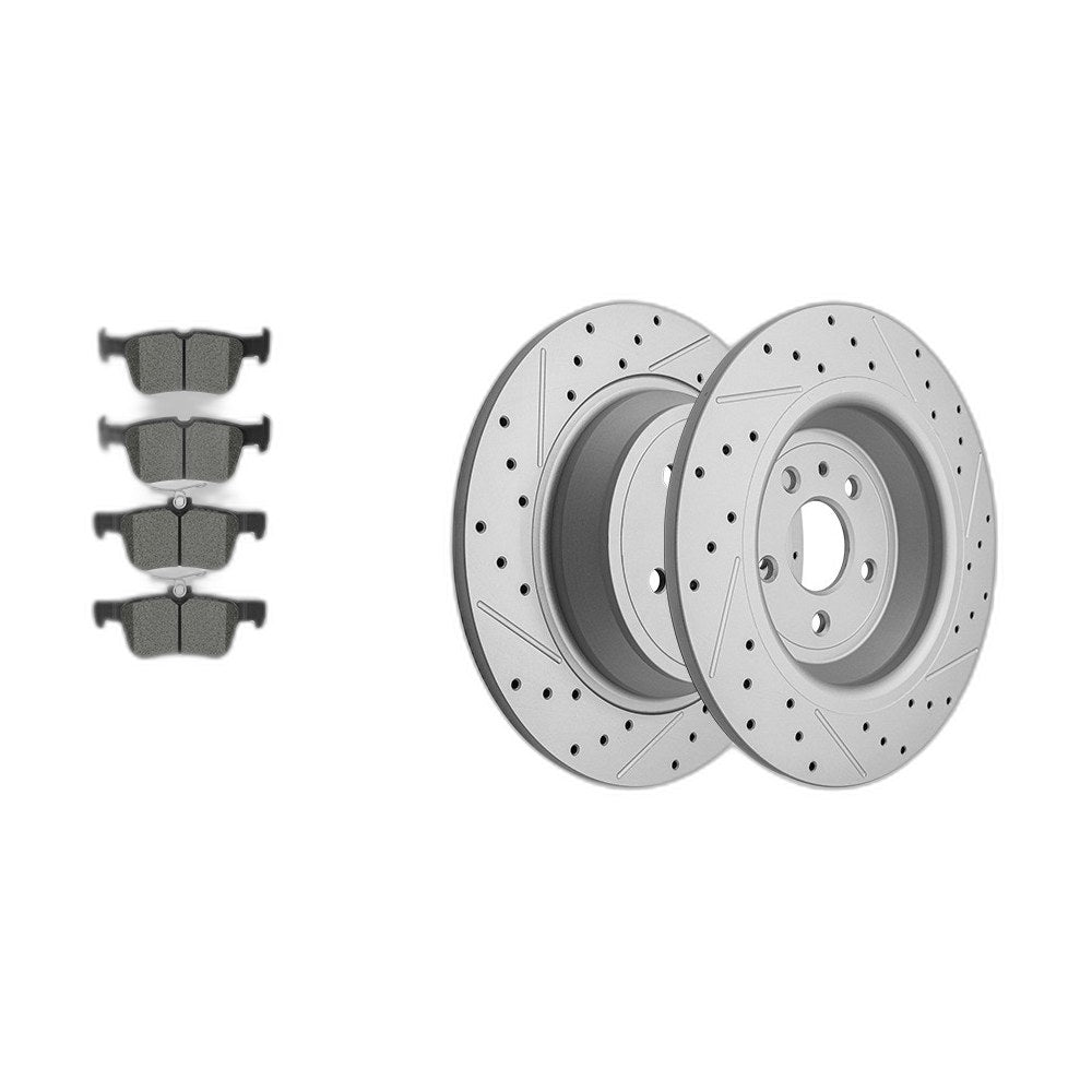 Front + Rear Brake Rotors and Ceramic Pads for 2017-2019 Ford Escape Lincoln MKC