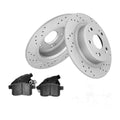 Rear Brake Rotors Ceramic Pads w/ Hardware Kits For 2008 - 2017 Honda Accord