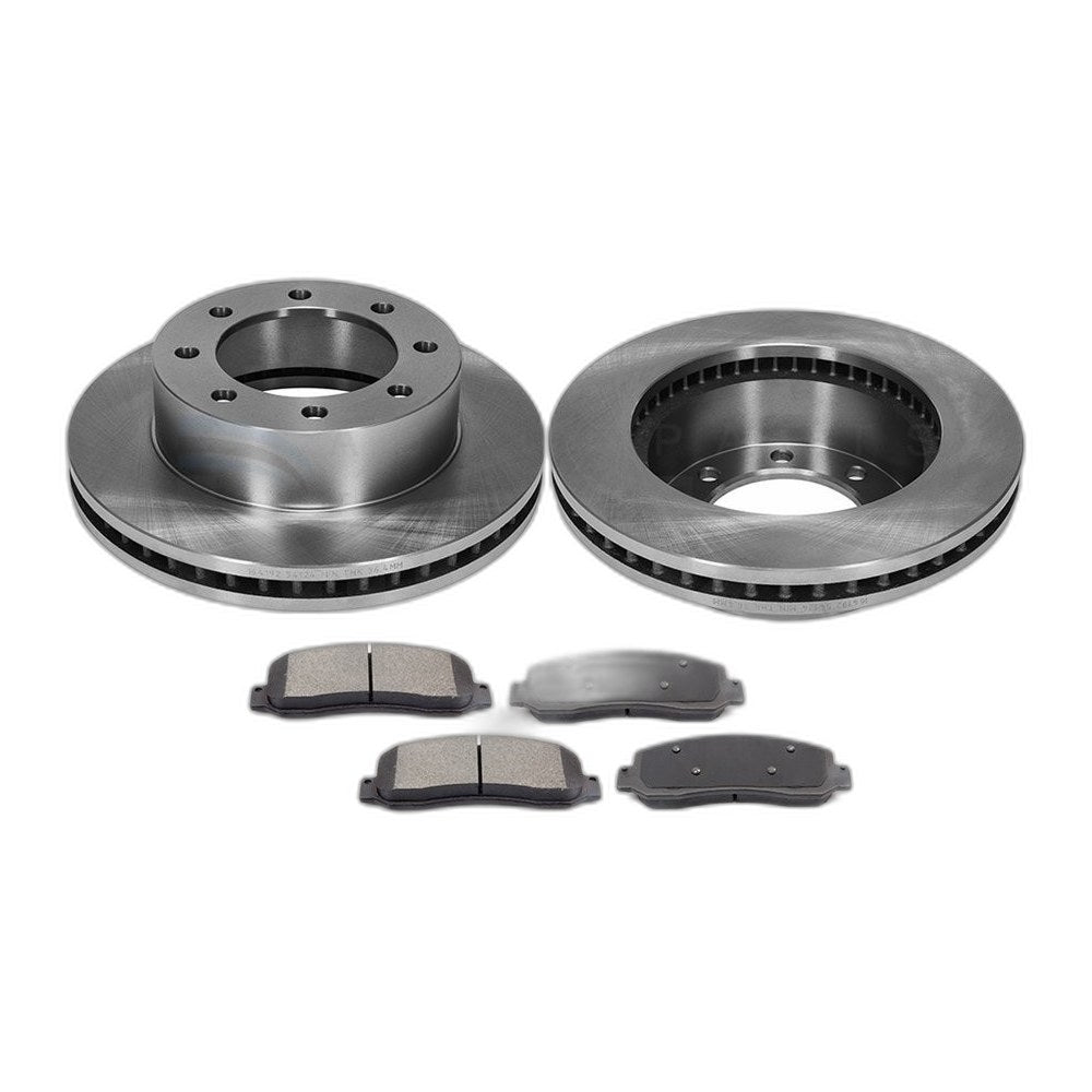 Front Brake Rotor & Ceramic Pads For 2005 2006-2010 Ford F-250 F-350 Super Duty