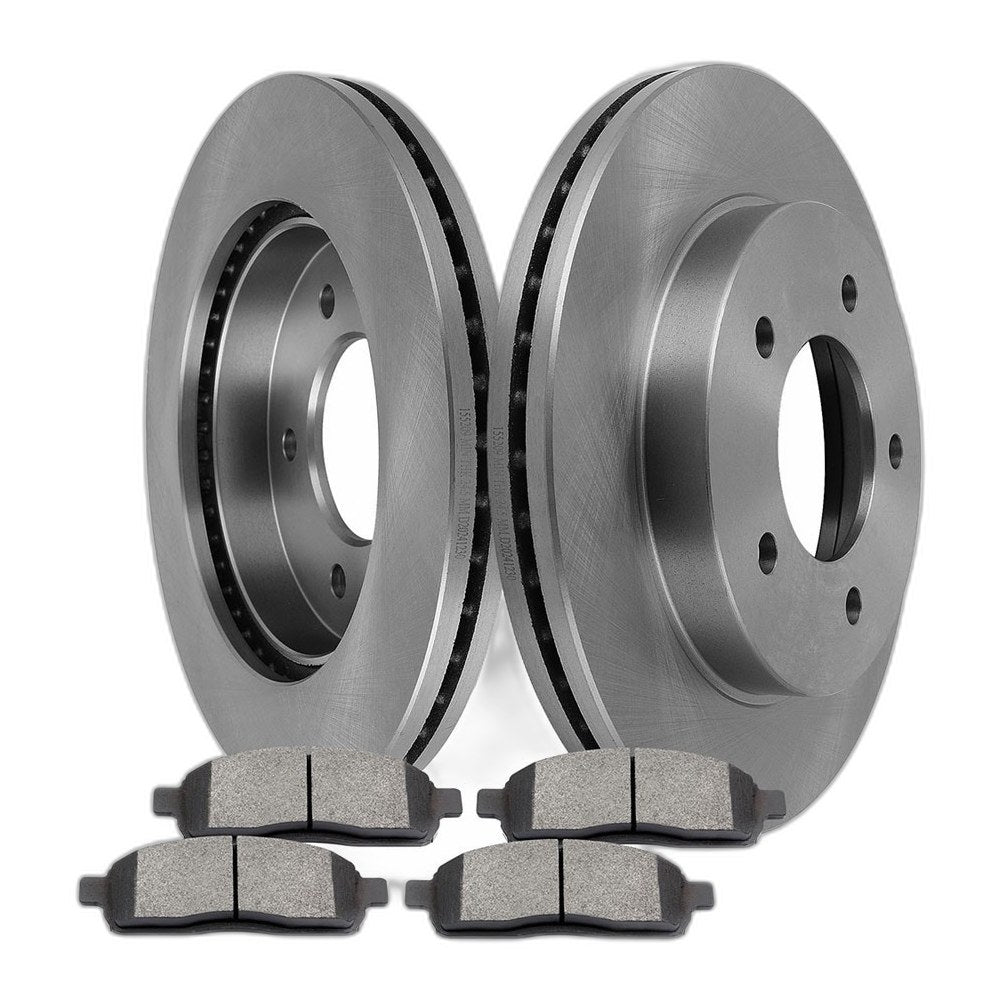 Front Brake Solid Rotors & Ceramic Pads Fits 2004 Ford F-150 4.6L 5.4L V8 4WD