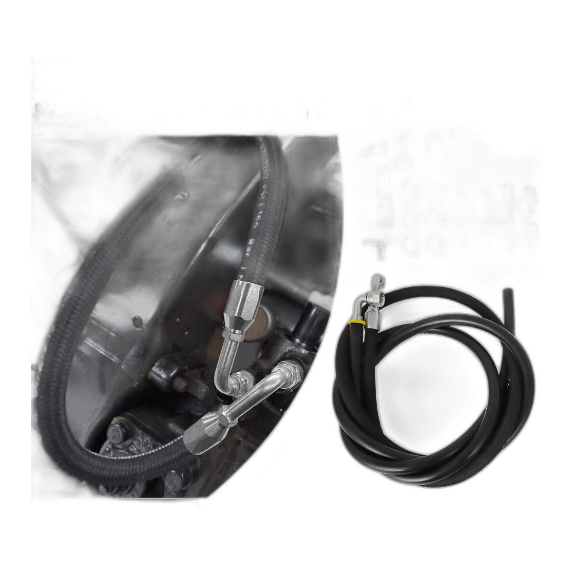 Steering Hose Hookup Kit With Fittings For Hydroboost Power Brake Booster Set