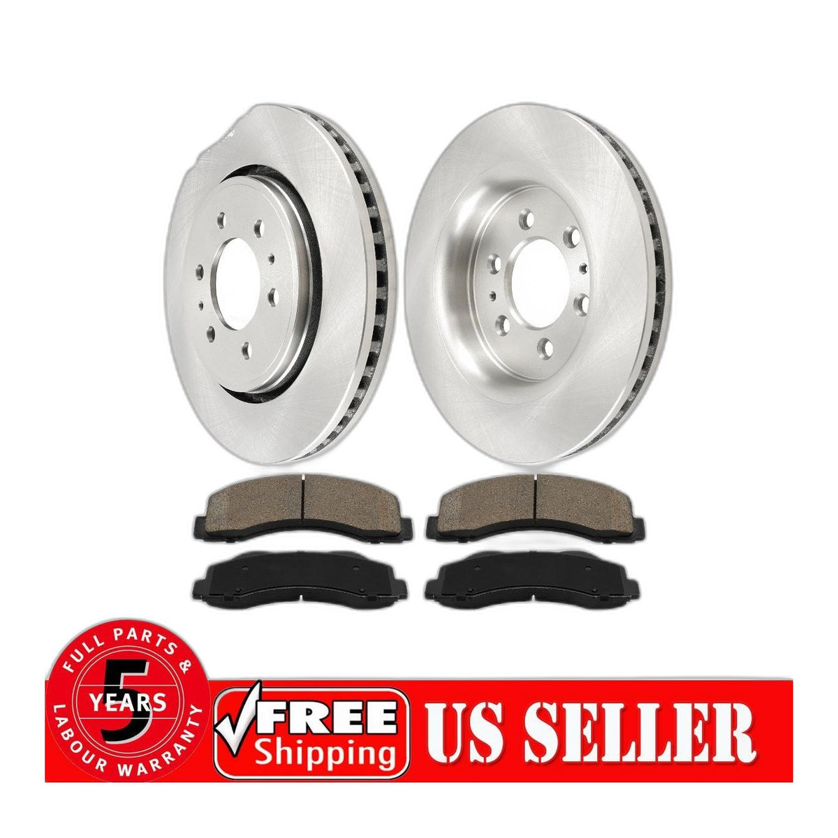 Front Brake Rotors & Pads Kit for 2010-2020 Ford F-150 & 2010-2021 Expedition