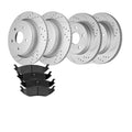 Front Rear Drilled Slotted Brake Rotors Pads for Ram 1500 2006-2010 2011-2018