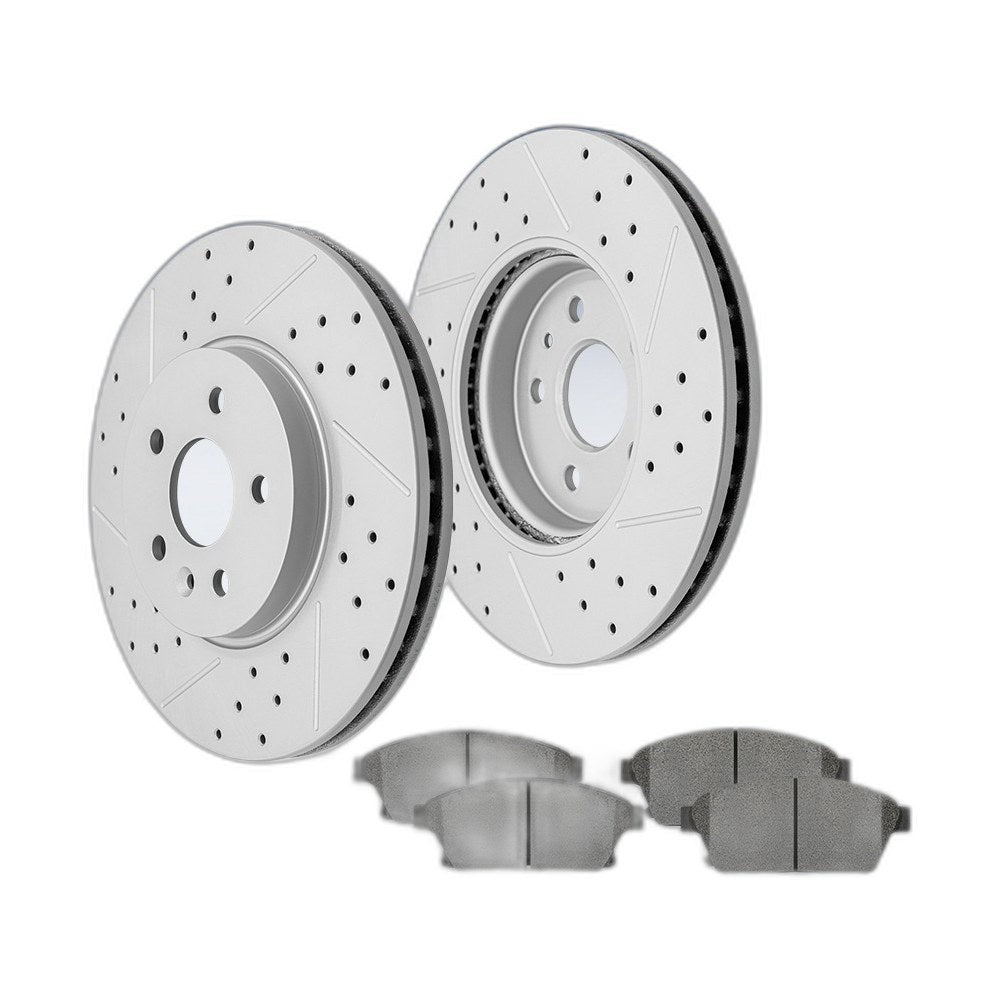 Front Brake Rotors And Ceramic Pads Kit for 2013-2017 Chevy Trax Buick Encore