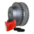 Rear Brake Kit 330mm Disc Rotors and TRW Ceramic Pad Set For Cadillac Chevy GMC