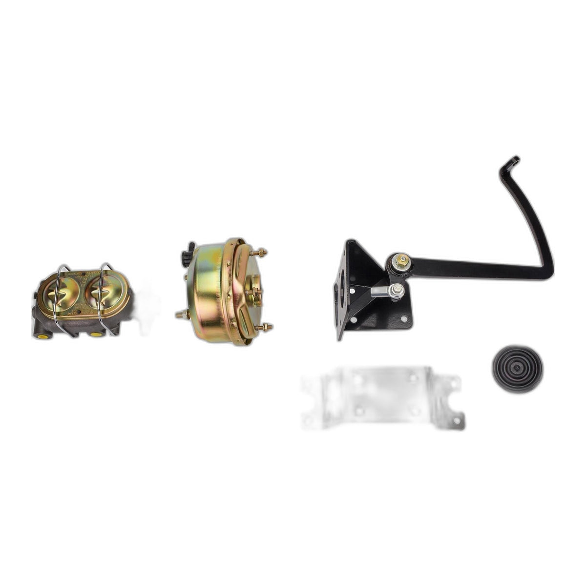 Universal 7" Power Brake Booster and 1" Master Cylinder Kit 6:1 Pedal Ratio Pad
