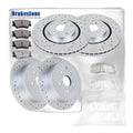 Front and Rear Brake Rotors Pads Kit for Toyota Sienna 2011-2020 Drilled Slotted