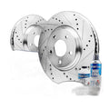 Detroit Axle - Front brake kit with drilled and slotted rotors