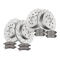 For 2007 - 2016 Chevy Traverse GMC Acadia Enclave Front Rear Rotors Brakes Pads