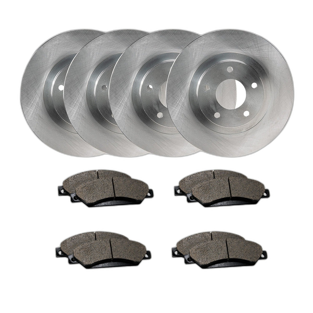 Front & Rear Brake Rotors + Ceramic Pads for 2009-18 Audi Q3 VW Tiguan