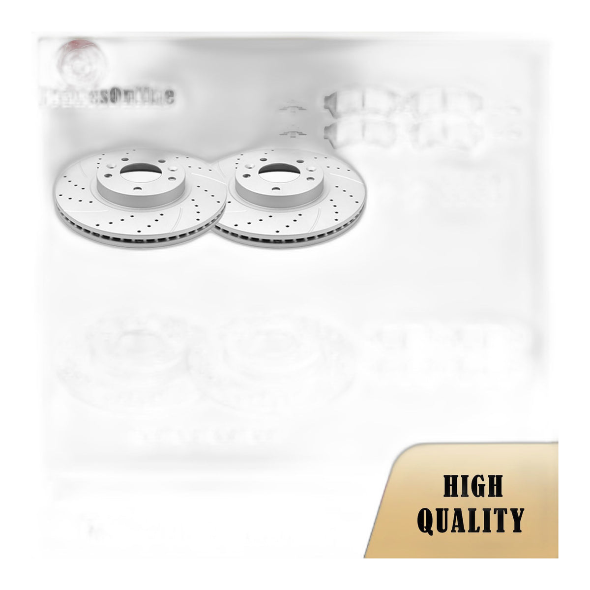 Front Rear Brake Rotors Pads Kit for Lincoln MKZ Ford Fusion Mazda 6 Slotted