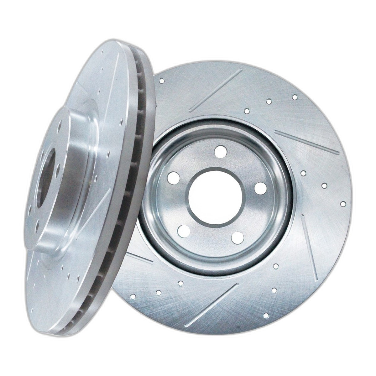 Front Drilled Slotted Brake Rotors Pair for 2013-2019 Ford Escape