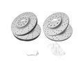 Front & Rear Drilled Brake Rotors + Ceramic Pads for Chrysler 200 Jeep Cherokee