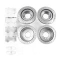 Front Rear Brake Rotors&Ceramic Pads Kit for Toyota Land Cruiser/Sequoia/Tundra