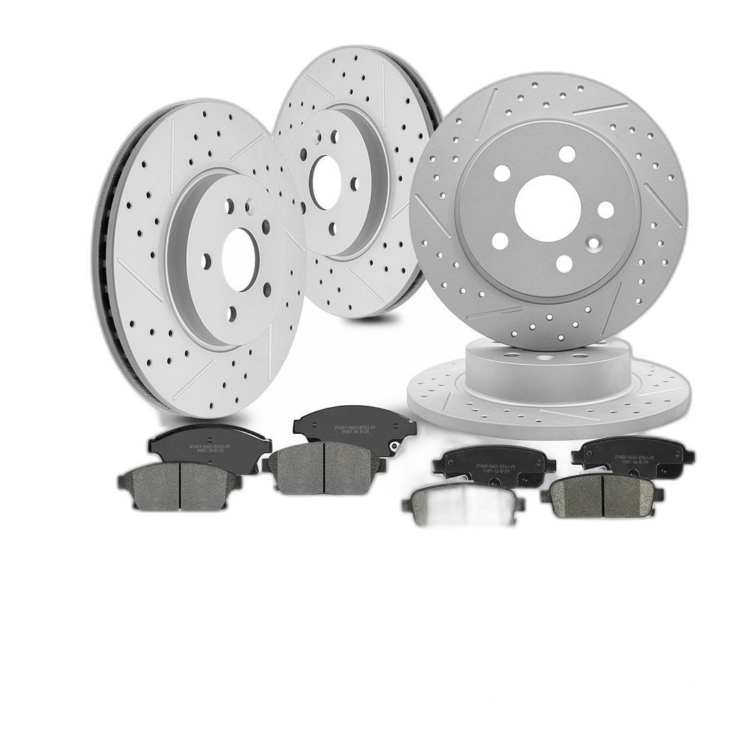 Front Rear Brake Disc Rotors & Ceramic Pads Kit for Buick Encore Chevy Trax