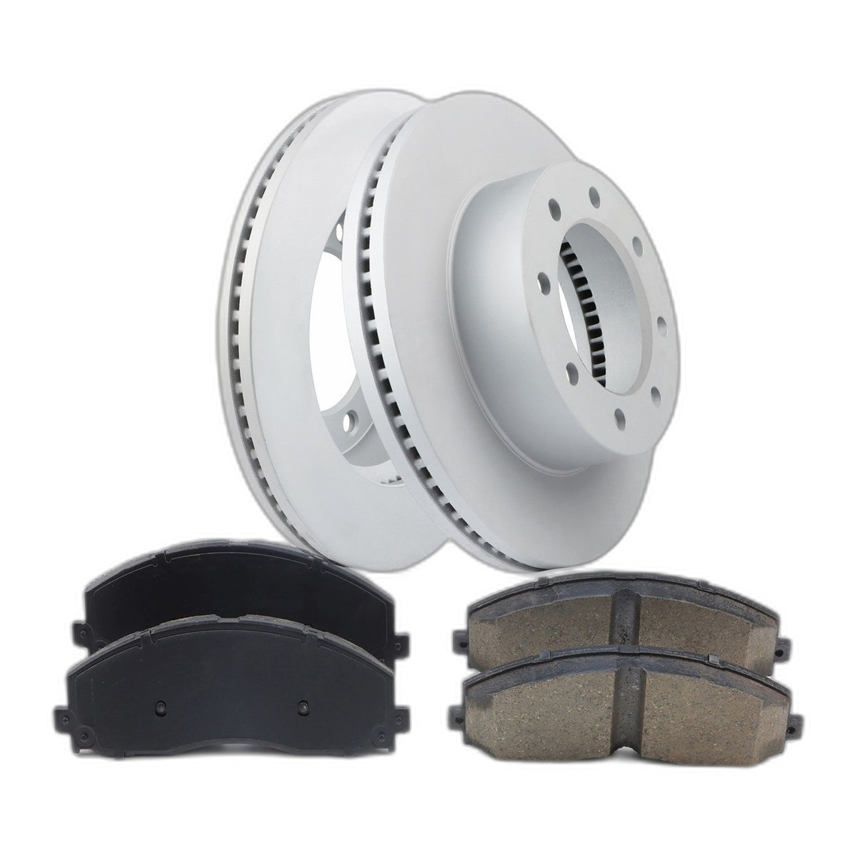 Front Brake Disc Rotors & Ceramic Brake Pads for 2013-2022 Ford F-250 Super Duty