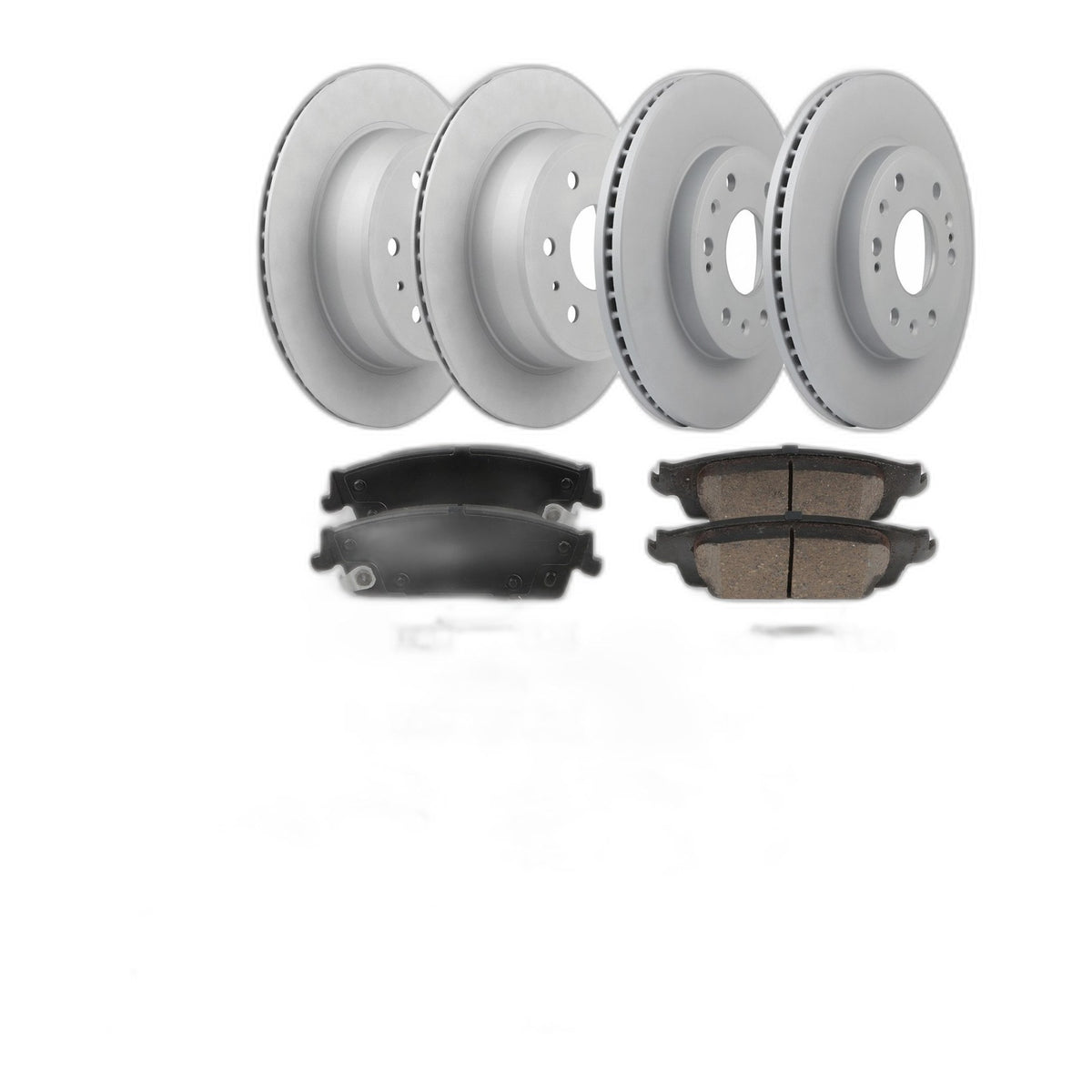 Front & Rear Disc Rotors Brake Pad Kit for 2014-2018 Chevrolet Silverado 1500