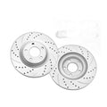 Front Brake Rotors Pads Kit for Ford Edge 2007-2009 2010-2014 Slotted Drilled